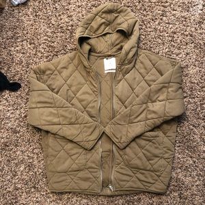 green urban outfitters quilted jacket